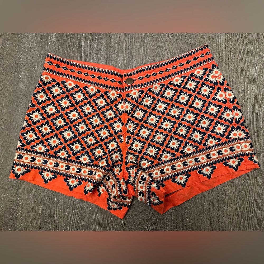 THML ORANGE AND BLUE STITCHED SHORTS - Size Small SKU:444